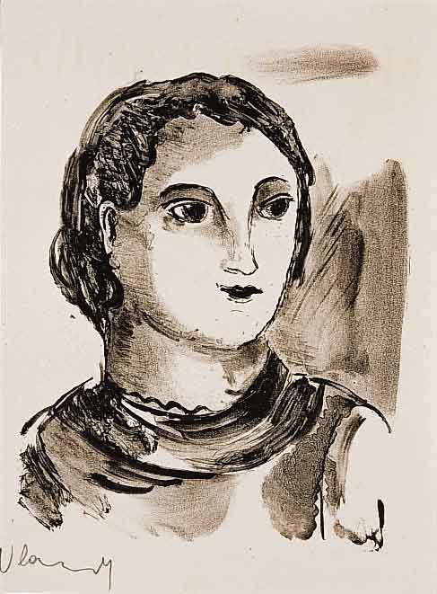 de Vlaminck, Maurice, 1876 - 1958, La Femme, Lithographie, handsign., Auflage 80 Exempl., ca. 16 x 13 cm, PP