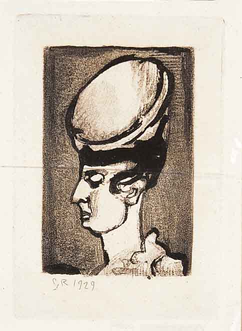 Rouault, Georges, 1871 - 1958, La Femme, Radierung von 1929, in der Platte monogr. und dat., handmonogrammiert, ca. 9 x 7 cm, PP