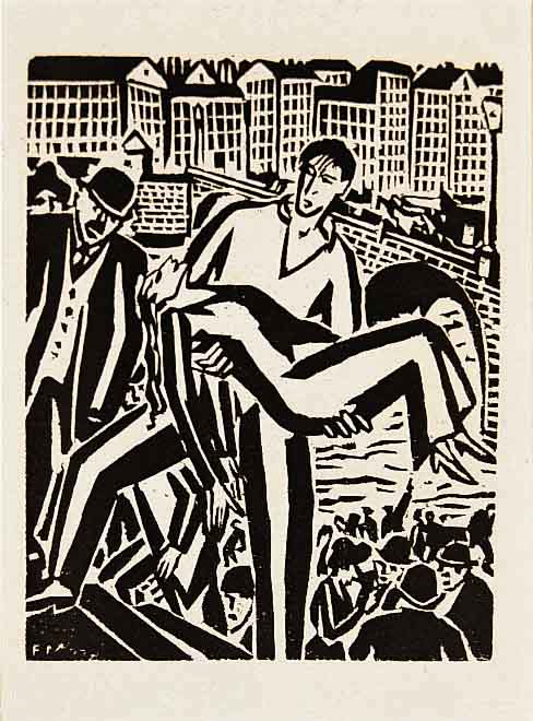 Masereel, Frans, 1889 - 1972, 20 Holzschnitte aus: Das Stundenbuch, um 1920, je ca. 16 x 12 cm, PP