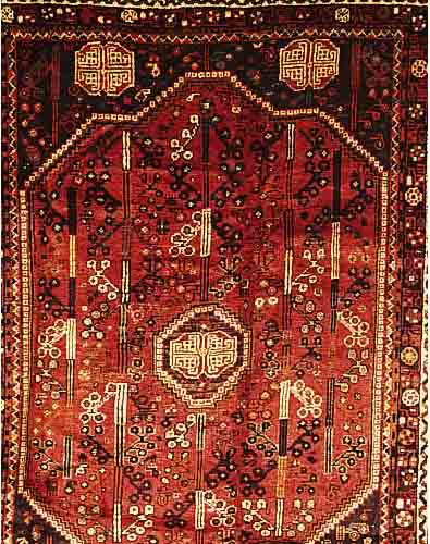 Ghaschgai, Persien, um 1950, Wolle auf Wolle, ca. 288 x 208 cm, Ehz 3-4