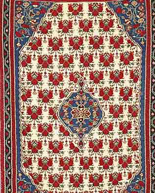 Senneh Kelim, Persien, ca. 30 Jahre, Wolle auf Baumwolle, ca. 160 x 112 cm, Ehz 2