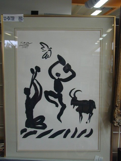 Picasso, Lithographie, Friedenstaube, unsig- niert