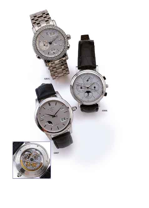 VACHERON CONSTANTIN Herrenarmbanduhr Chrono- graph mit ewigem Kalender, Ref. 49005/000P, Geh. Platin incl. orig. Lederbd. m. VC Dorn- schl. in ...