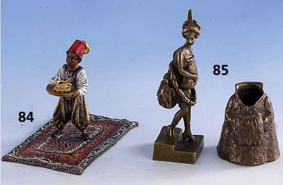 Wiener Bronze: Die Diebin, sign. Austria, Nam Greb (Pseudonym fÜr Bergman), Mantel abnehmbar, H ca. 10 cm