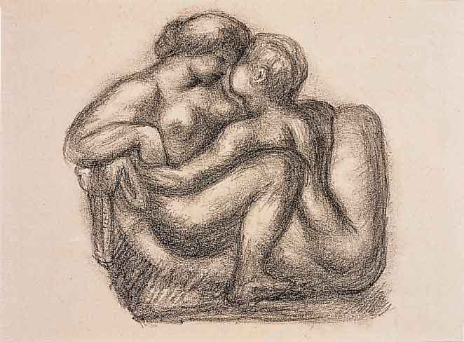 Maillol, Aristide, 1861 - 1944, zwei Aktdarstellungen, Lithographien auf BÜtten aus Dialogues des courtisanes, Mourlot Paris 1948, Auflage 275 ...