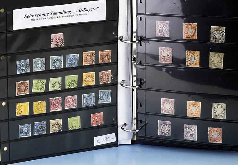 Briefmarken "Altbayern", mit vielen hoch- preisigen Marken in gutem Zustand, lt. Michel- Katalog ca. EUR 1700.-