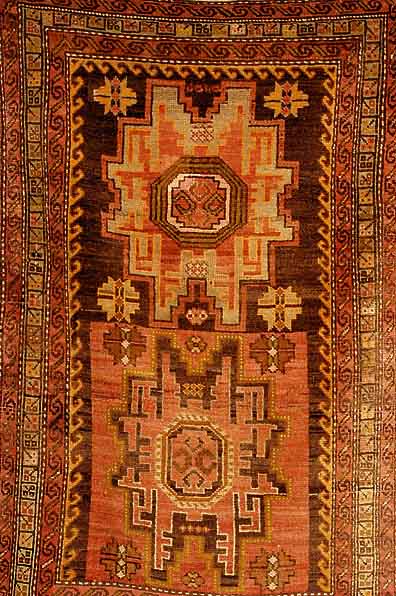 Leschgi, Rußland, um 1920, Wolle auf Wolle, ca. 173 x 110 cm, Ehz 2-3