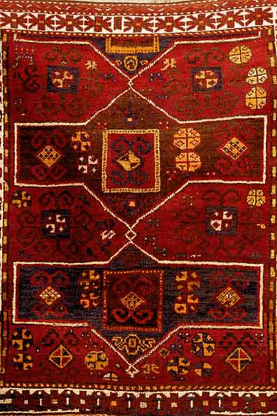 Karabagh, Rußland, um 1920, Wolle auf Wolle, ca. 129 x 121 cm, Ehz 3