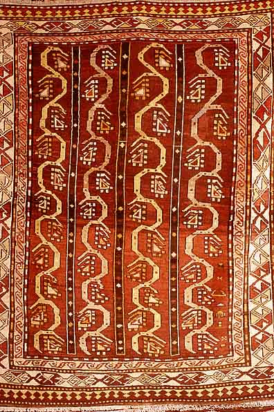 Daghestan, Rußland, um 1910, Wolle auf Wolle, ca. 190 x 160 cm, Ehz 3
