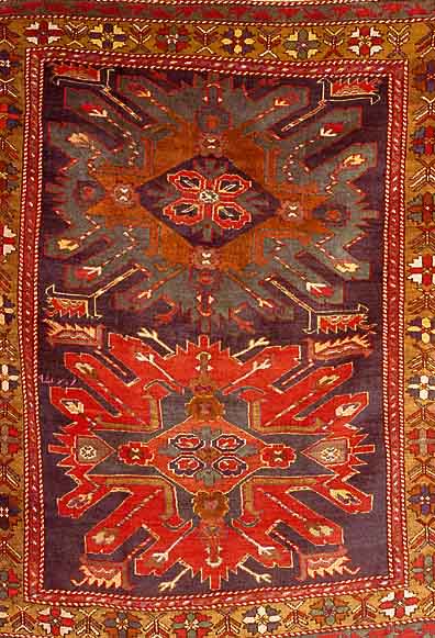 Adler Kazak, Rußland, um 1920, Wolle auf Wolle, ca. 184 x 150 cm, Ehz 2-3