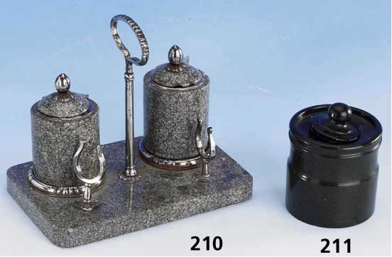 Serpentin-MedizigefÄß, wohl Sachsen um 1820/30, gute HÖhlung, Gebr.-Sp., sammel- wÜrdig, museal, H ca. 6 cm