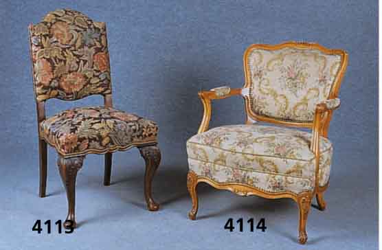 Stuhlsessel, deutsch, um 1920/25, Barockstil , Eiche massiv, Bezug sekundÄr, sparsame Schnitzerei, ca. 97x42x58 cm, Sh. ca. 51 cm