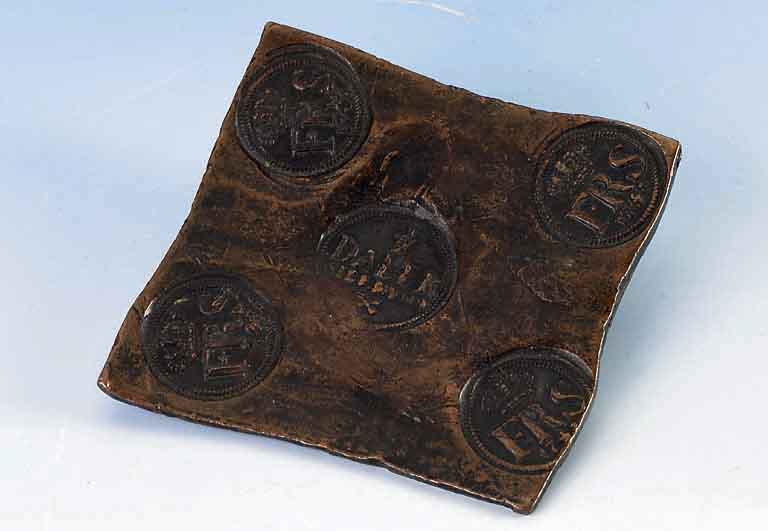 Blockgeld, Schweden 1743, 1/2 Taler, Kupfer, sammelw., museal