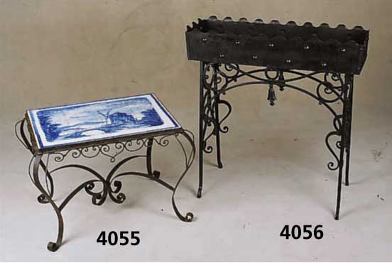 Blumenbank, deutsch, um 1910, Jugendstil mit Barockelementen, stabile schwere AusfÜhrung, sehr praktisch, ca. 80x81x25 cm