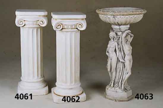ZiersÄule, Italien, Keramit, mattiert, dorischer Abschluß, SÄulenschaft kanneliert, praktisch, vielfach verwendbar, ca. 81x30x30 cm