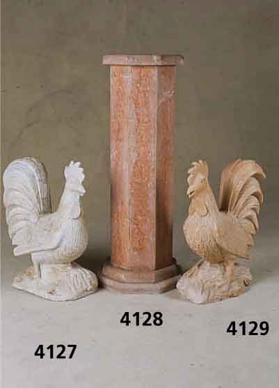 BlumensÄule, sÜdfranzÖsischer Marmor, 6-eck- ig, mattiert, praktisch, stabil, vielfach ver- wendbar, ca. 90x30x30 cm