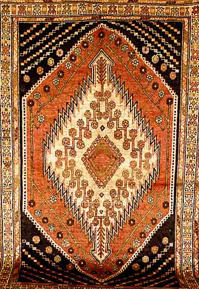 Ghaschgai, Persien, ca. 40 Jahre, Wolle auf Wolle, ca. 260 x 164 cm,EHZ 3-4(SW 1050 EUR).
