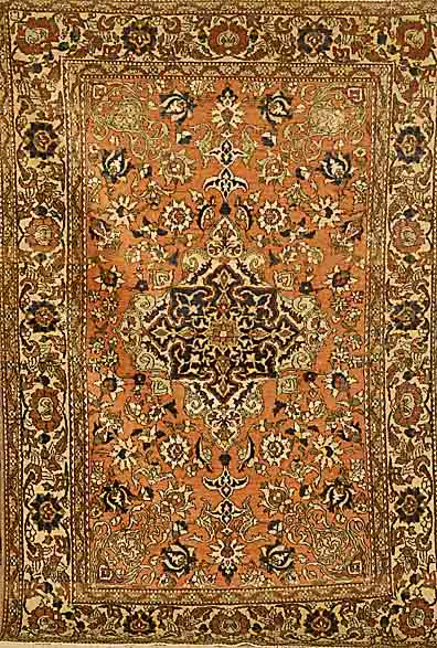 Esfahan, Persien, um 1910, Wolle auf Baum- wolle,ca 207 x 142 cm EHZ 3 (SW 2500 EUR).