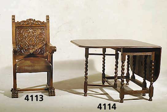 Stuhlsessel wohl Belgien, um 1880/90, Renaiccance-Stil, Eiche massiv, LÖwenfÜße, Wangen 3-sÄulig, HandlÄufe mit Arkantusblatt- verzierung, ...