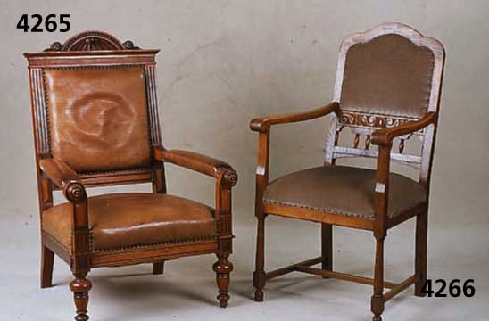 Stuhlsessel, Niederlande, um 1900/10 Rahmen massiv Eiche, Beine z.T. Derchselarbeit, RÜck en Durchbraucharbeit, Flachschnitzerei aus dem ...