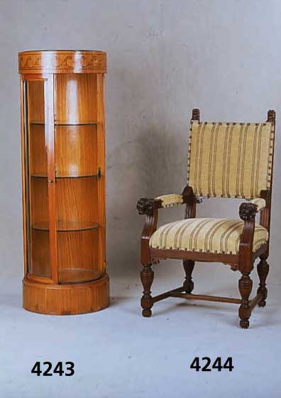 schwerer Stuhlsessel, Niederlande Belgien, um 1880 Rahmen Eiche massiv, FÜße Drechsel- arbeit in Ballusterform, versprosst, Lehne- und ...