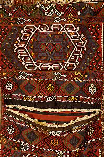 Doppeltasche Kelim, Anatol, um 1910, Wolle auf Wolle, ca. 156 x 80 cm, Ehz 2