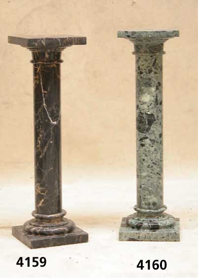 MarmorsÄule, nach altem Vorbild, grÜner Marmor, grau und schwarz geÄdert, vielfach verwendbar, als BlumensÄule bestens geeigent, ca. ...