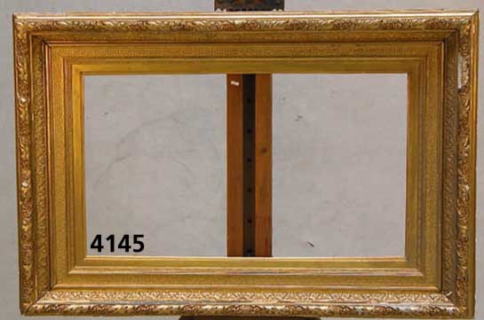 Prunkbilderrahmen, deutsch, um 1890/1900, Renaissance- und Barockeinfluß, Perlleistver- zierung, 6-fach getreppt, mit aufgesetzten Leisten, ...