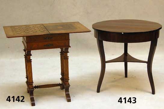VerwandlungsmÖbel, deutsch, um 1900, NÄh- und Spieltisch, Korpus Weichholz, Buche und Eiche, SÄulen z.T. gedrechselt in Eiche massiv , Beine ...