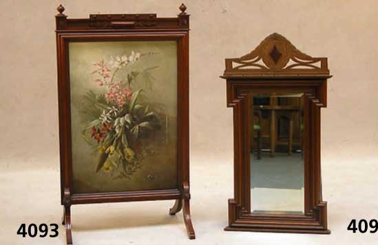 Spiegel, deutsch, um 1880/90, FrÜhbarockstil , Rahmen Lindenholz, 5-fach getreppt, ge- schwungen, aufgesetzte Leisten, Spiegel facet- tiert, ...