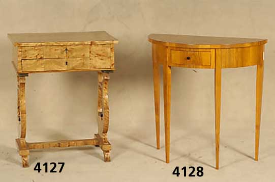Konsolentisch, Biedermeierstil, Kirschbaum massiv, nach altem Vorbild von 1820/30, mit Schublade, gute Verarbeitung, unter Verwendung alter Teile, ...