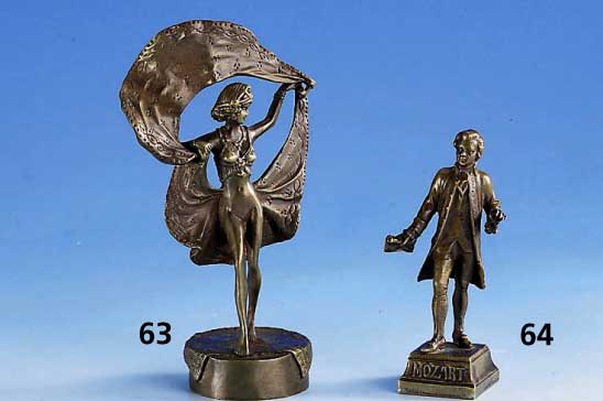Wiener Bronze: Mozart, sign. Franz Berman, H. ca. 9,5 cm