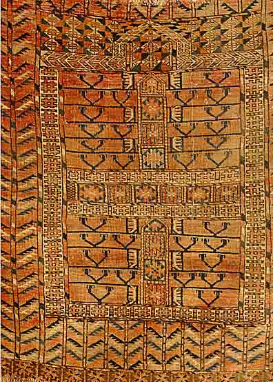 Engsi fragment, um 1890, Wolle auf Wolle, ca. 114 x 113 cm, EHZ: 5