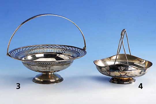 Henkelanbietschale, Italien ca. 70er Jahre, 800er Silber, nach dem Vorbild von 1910, Ba- rockstil, Gew. ca. 285 g