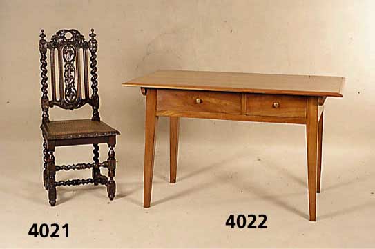 5 StÜhle, Belgien, um 1890/1900, FrÜhbarock- stil, Eiche massiv, reiche Drechselarbeit, abstrakt florale vollplastische Verzierung, ...