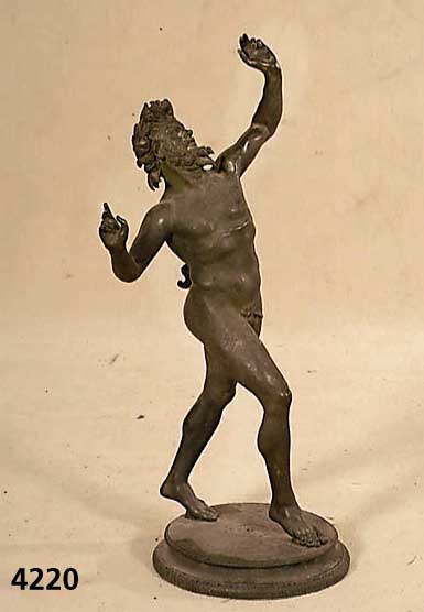 Tanzender Faun, nach pompejischem Vorbild, 100 v.Chr., Ausformung Italien, nach 1920, stiltypisch, historizistisch, schÖne elegante AusfÜhrung ...