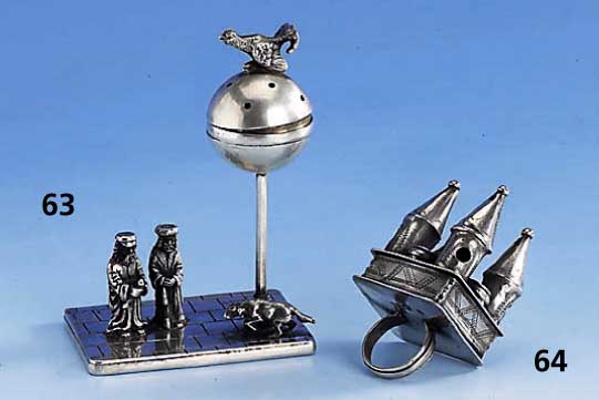 Hochzeitsring, Rußland, 84er Silber, nach altem Vorbild, mit 4 TÜrmen, RG 64