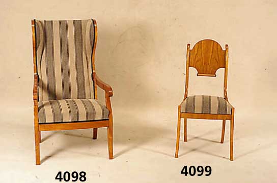 Ohrenbackensessel, im Biedermeierstil, Kirschbaum massiv, praktisch, schÖnes Stil- mÖbel, stabil, wohnfertig, qualitÄtvolle Ver- arbeitung, ca. ...