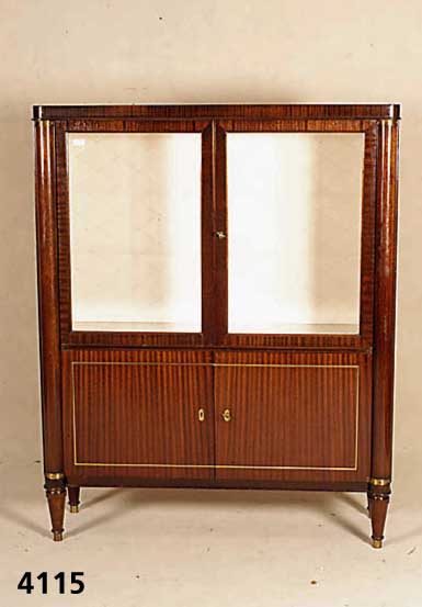 Vitrine, deutsch, 50er/60er Jahre, Korpus Weichholz, Mahagoni massiv, Mahagonifurnier, leichte Gebrauchsspuren, praktisch, vielfach verwendbar, ...
