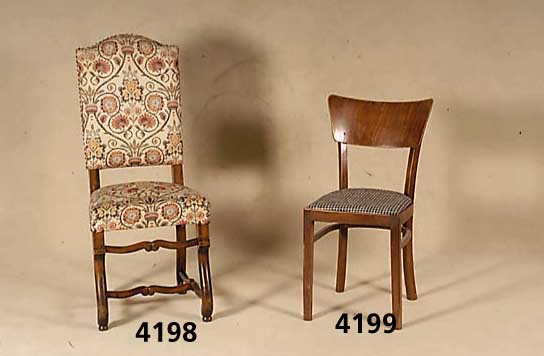 2 SchaufelstÜhle, deutsch, um 1935, Gestell Buche massiv, Lehne schichtw. verleimt, alte Polsterung, Gebrauchsspuren, ca. H 83 x B 40 Sh 48 St 38 ...