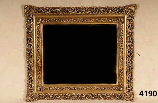 Spiegel im Prunkrahmen, nach dem Vorbild von 1880/90, Holz gestuckt, facettierter Spiegel , Rahmen 3-fach getreppt, sehr dekorativ, ca. 89x79 cm ...