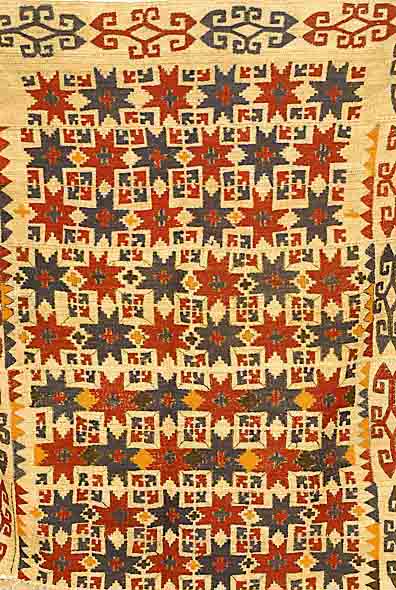 Kelim, Uzbekistan, um 1920, Wolle auf Wolle, ca. 168 x 132 cm, SchÄtzwert: 1600.- EURO, EHZ: 4 eine Seite verkÜrzt.