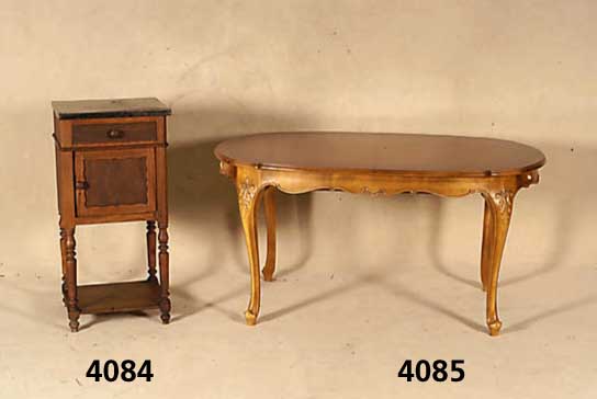 Nachttisch, Belgien um 1920, Marmorplatte schwarz, Korpus mit Spannungsrissen, Gebrauchs spuren, ca. 81x40x37 cm