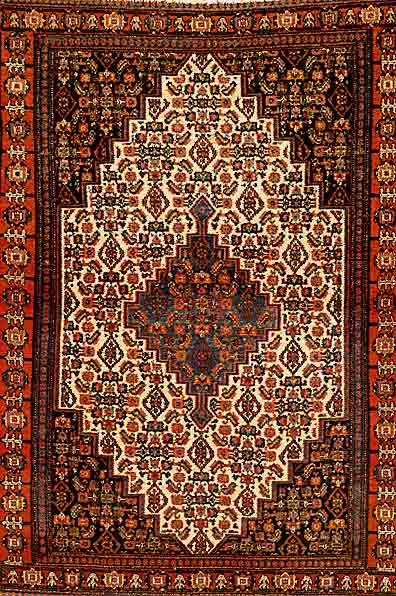 Senneh, Persien, um 1930, Wolle auf Baumwolle, ca. 147 x 110 cm, EHZ: 3