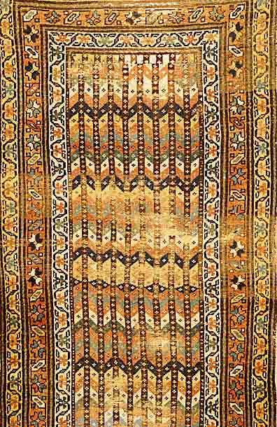 Gendje, Kaukasus, um 1880, Wolle auf Wolle, ca. 287 x 111 cm, EHZ 4-5.SchÄtzwert:2500 EURO