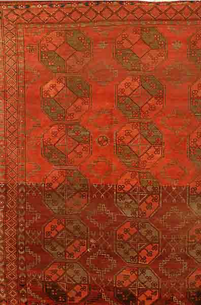 Ersari, Afghanistan, ca. 70 Jahre, Wolle auf Wolle, ca. 295 x 248 cm, EHZ: 4 hat mehrere kl.LÖcher