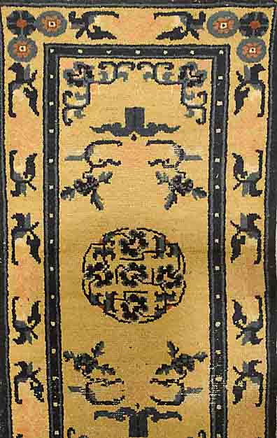 China Alt, um 1920, Wolle auf Baumwolle, ca. 122 x 64 cm, EHZ 4