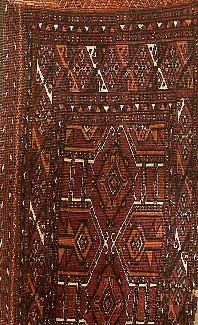 Saryk, Turkman, um 1900, Wolle auf Wolle, ca. 132 x 41 cm, EHZ 5