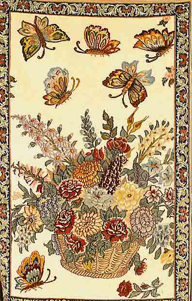 Esfahan fein, Persien,ca 5 Jahre, Kork auf Seide, ca. 108 x 68 cm, SchÄtzwert: 1050.- EURO.Ehz 1-2. ca 1 Mio Kn/qm.