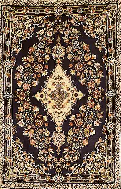 Esfahan fein, Persien, ca. 5 Jahre, Korkwolle mit und auf Seide, ca. 168 x 111 cm, SchÄtzwert: 3050.- EURO, ca. 1,0 Mio. Kn/qm, EHZ: 1-2